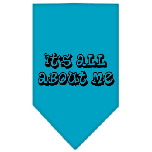 It's All About Me Screen Print Bandana Turquoise Large